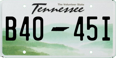 TN license plate B4045I