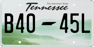 TN license plate B4045L