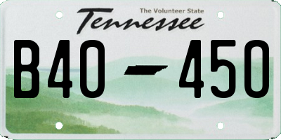TN license plate B4045O
