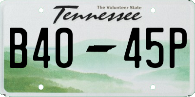 TN license plate B4045P