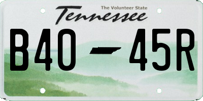 TN license plate B4045R