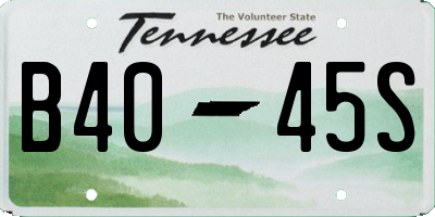 TN license plate B4045S