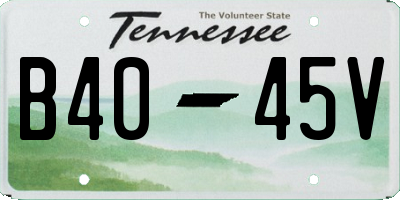 TN license plate B4045V