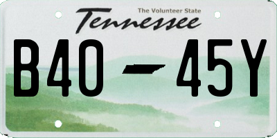TN license plate B4045Y