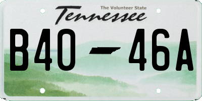 TN license plate B4046A