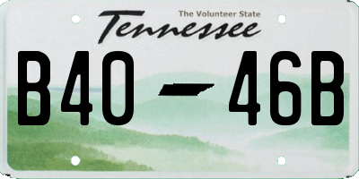 TN license plate B4046B