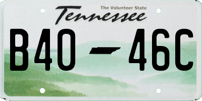 TN license plate B4046C