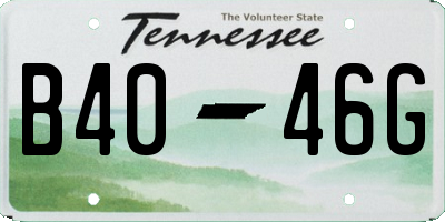 TN license plate B4046G