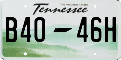 TN license plate B4046H