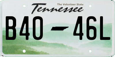 TN license plate B4046L