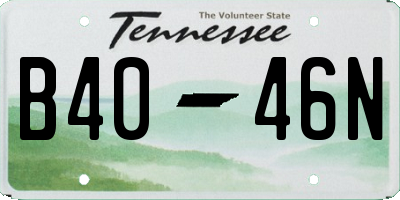 TN license plate B4046N