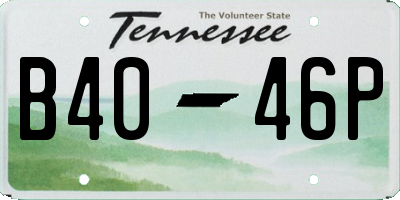 TN license plate B4046P