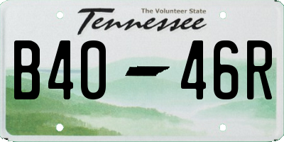 TN license plate B4046R
