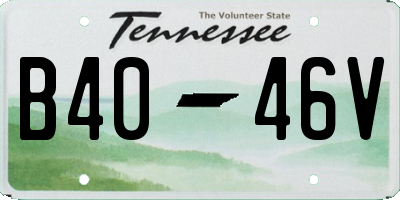 TN license plate B4046V