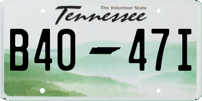 TN license plate B4047I
