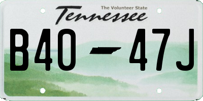 TN license plate B4047J
