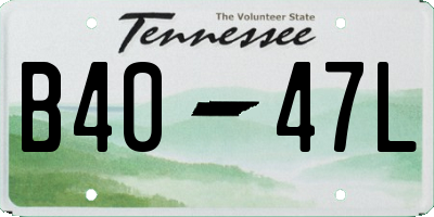 TN license plate B4047L