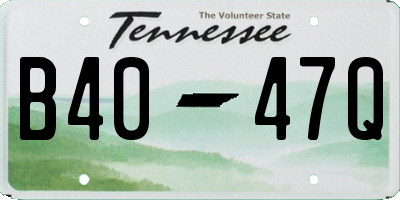 TN license plate B4047Q