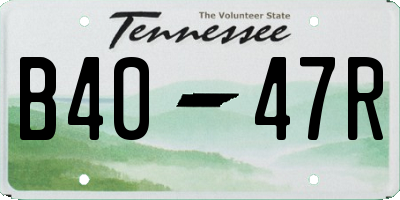 TN license plate B4047R