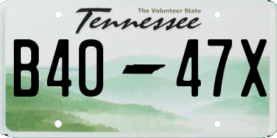 TN license plate B4047X