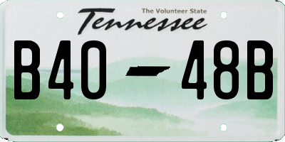 TN license plate B4048B