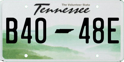 TN license plate B4048E