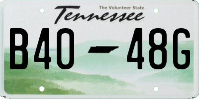 TN license plate B4048G