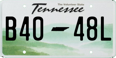 TN license plate B4048L