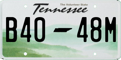 TN license plate B4048M
