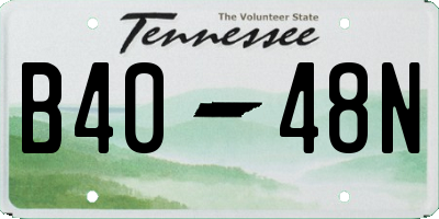 TN license plate B4048N