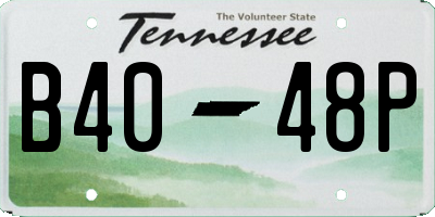 TN license plate B4048P