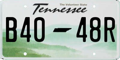TN license plate B4048R