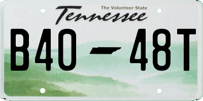 TN license plate B4048T