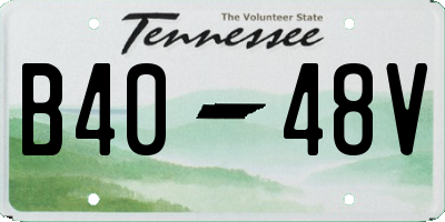 TN license plate B4048V