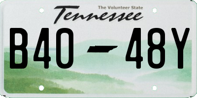 TN license plate B4048Y