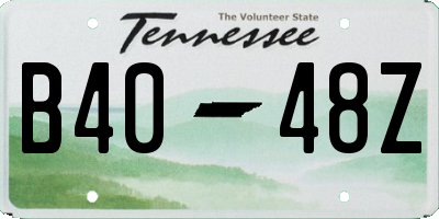 TN license plate B4048Z