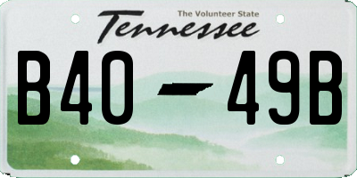 TN license plate B4049B