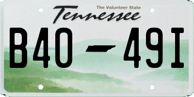 TN license plate B4049I