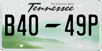 TN license plate B4049P