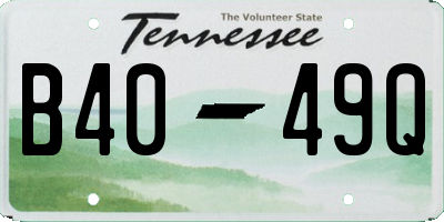 TN license plate B4049Q