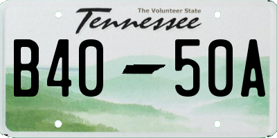 TN license plate B4050A