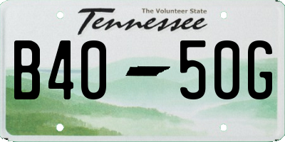 TN license plate B4050G
