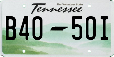 TN license plate B4050I