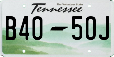 TN license plate B4050J