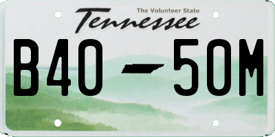 TN license plate B4050M