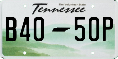 TN license plate B4050P