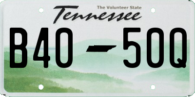 TN license plate B4050Q