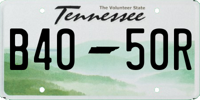 TN license plate B4050R