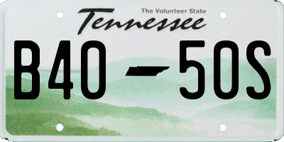 TN license plate B4050S