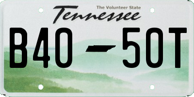TN license plate B4050T